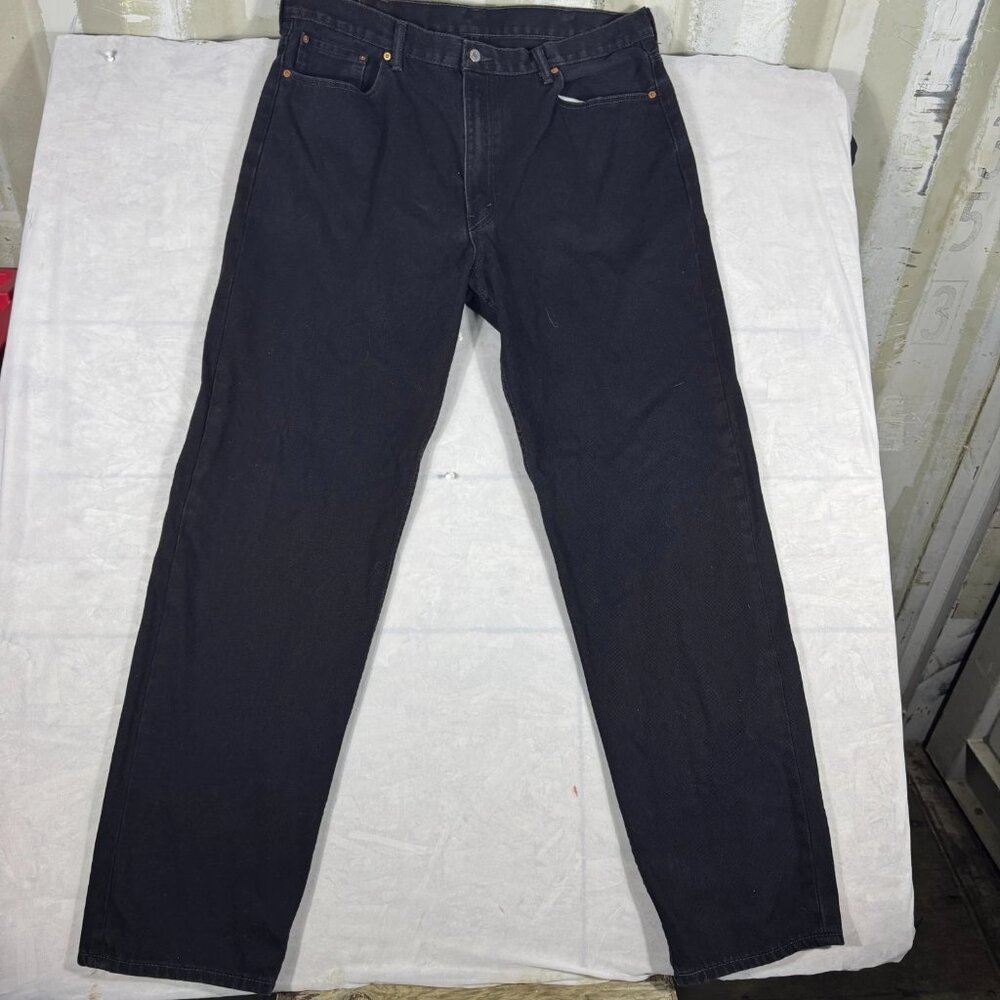Levi's Strauss Straight Leg Jeans Mens Black Denim Five Pockets Comfort‎ Outdoor